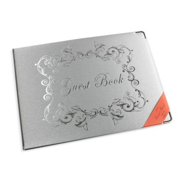 Guest Book A4 Silver Grandluxe 029098