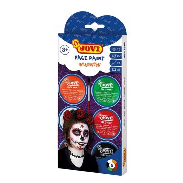 Jovi  Face Paint, Set Halloween, 6 Bottles, 8 ml