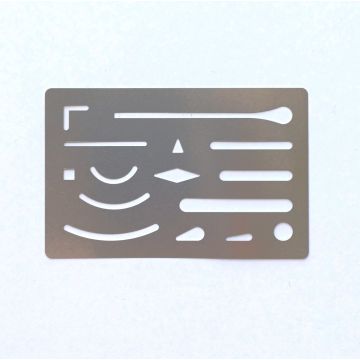 Erasing shield 15 hole stencil