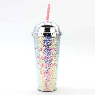 Water Bottle  DW Plastic Tumbler with straw HLT-2089 - 1