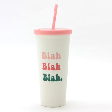 Water Bottle DW Plastic 2024 Tumbler with straw Pink