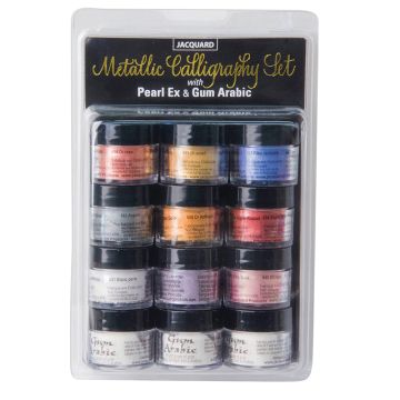 Pearlescent Ink Set, 3g Bottles, for Metallic Writing Set