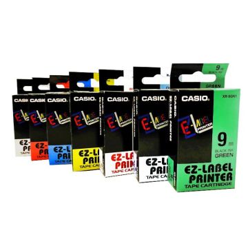 Casio Label Printer Tape 9MM-  XR-9HSWE 