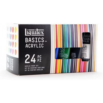 Liquitex Basics Acrylic Paint Set, 24 x 22ml