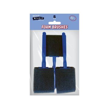 Mont Marte Foam Hobby Brush 50mm 5pc Poly Bag
