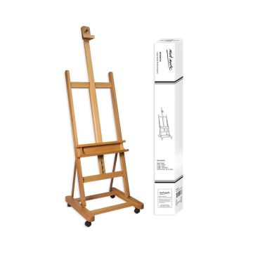 Mont Marte Large Studio Easel w/castors Beech Wood