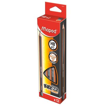 Maped Black Peps Learning HB Pencils 