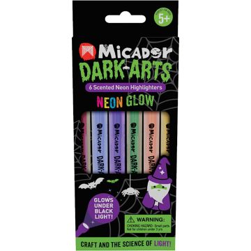Neon Glow Scented Highlighters,6-Color Set - Micador Dark Arts