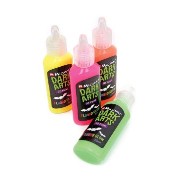 Neon Fluoro Glow 3D Paint,
4-Color Set - Micador Dark Arts