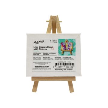 Mont Marte Mini Display Easel w/Canvas 8x10cm