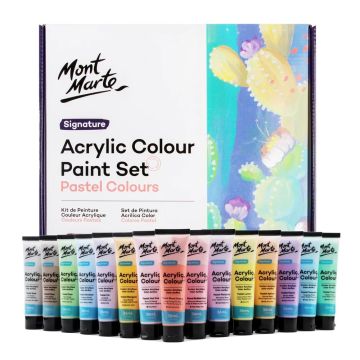 Acrylic Colour Pastel Colours 36pc x 36ml - Mont Marte