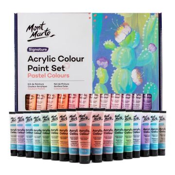 Acrylic Colour Pastel Colours 48pc x 36ml - Mont Marte