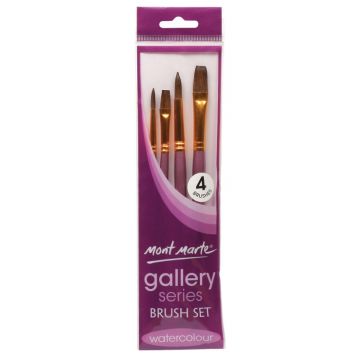 Mont Marte Gallery Series Brush Set Watercolour 4pc - 28