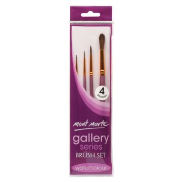 Mont Marte Gallery Series Brush Set Watercolour 4pc - 29