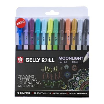 Gelly Roll Moonlight 06 Fine 0.35mm Set of 12 - 448868