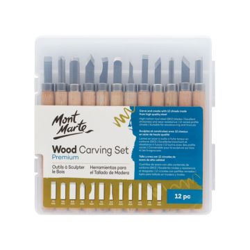 Mont Marte Wood Carving Set 12pc