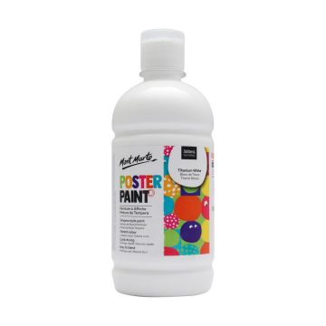 Mont Marte Poster Paint 500ml - Titanium White