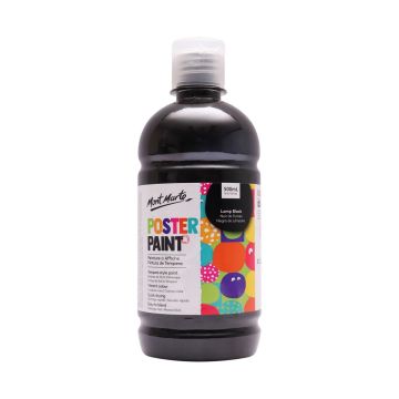 Mont Marte Poster Paint 500ml - Lamp Black