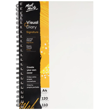 Mont Marte Visual Diary Paper Cover 120pg 110gsm A4