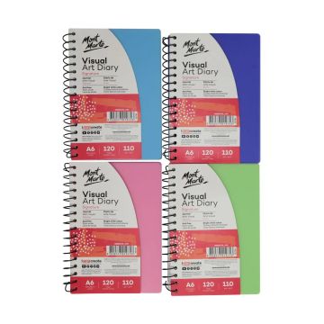 Mont Marte Visual Art Diary PP Coloured Cover A6
