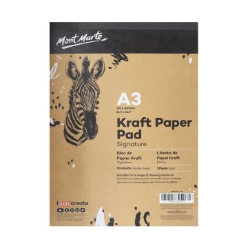 Mont Marte Kraft Paper Pad A3 50 Sheets