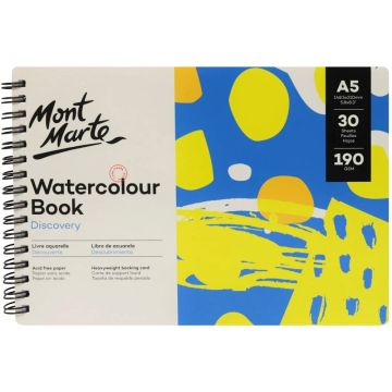 Mont Marte Watercolour Book Discovery A5 - 30 Sheets 190gsm