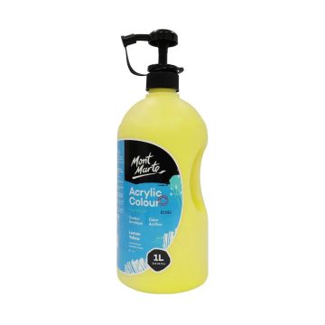 Mont Marte Studio Acrylic 1 Litre - Lemon Yellow