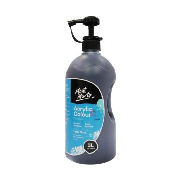 Mont Marte Studio Acrylic 1 Litre - Lamp Black