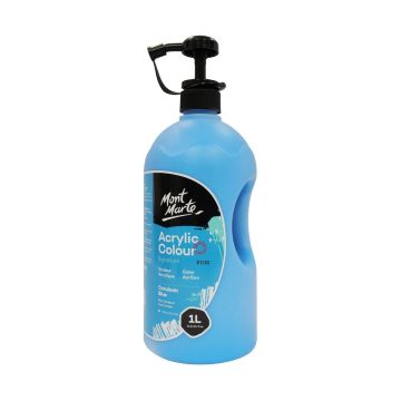 Mont Marte Studio Acrylic 1 Litre - Cerulean Blue