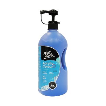 Mont Marte Studio Acrylic 1 Litre - Deep Cyan
