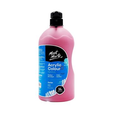 Mont Marte Acrylic Colour Paint 1 Litre - Cerise