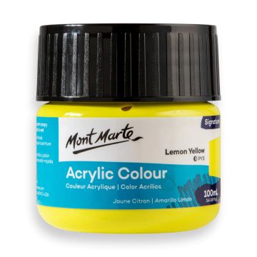 Mont Marte Acrylic Colour Paint 100ml - Lemon Yellow