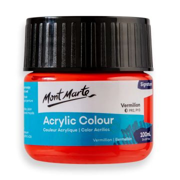 Mont Marte Acrylic Colour Paint 100ml - Vermilion