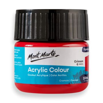 Mont Marte Acrylic Colour Paint 100ml - Crimson