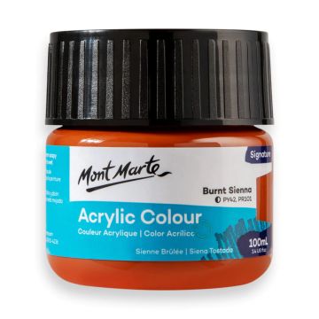 Mont Marte Acrylic Colour Paint 100ml - Burnt Sienna