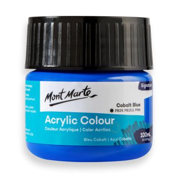 Mont Marte Acrylic Colour Paint 100ml - Cobalt Blue