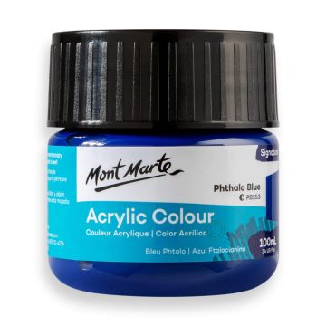 Mont Marte Acrylic Colour Paint 100ml - Phthalo Blue