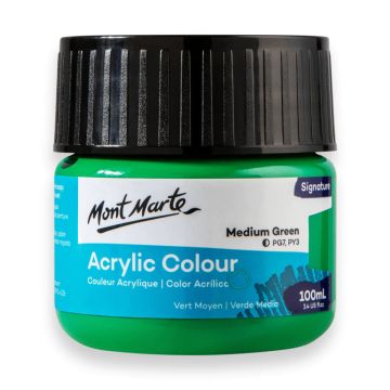 Mont Marte Acrylic Colour Paint 100ml - Medium Green