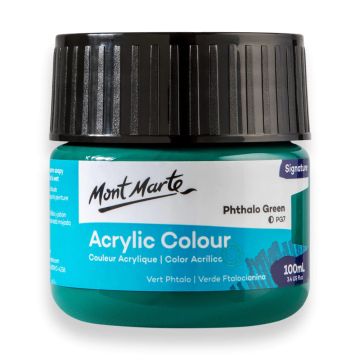 Mont Marte Acrylic Colour Paint 100ml - Phthalo Green