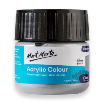 Mont Marte Acrylic Colour Paint 100ml - Silver