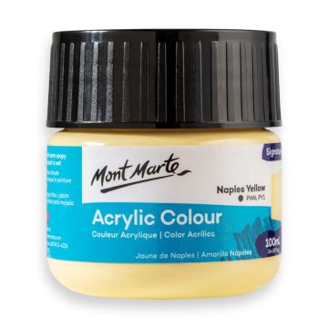 Mont Marte Acrylic Colour Paint 100ml - Naples Yellow