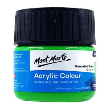 Mont Marte Acrylic Colour Paint 100ml - Monastral Green