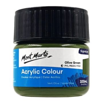 Mont Marte Acrylic Colour Paint 100ml - Olive Green