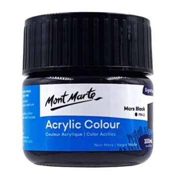 Mont Marte Acrylic Colour Paint 100ml - Mars Black