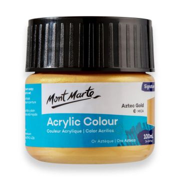 Mont Marte Acrylic Colour Paint 100ml - Aztec Gold