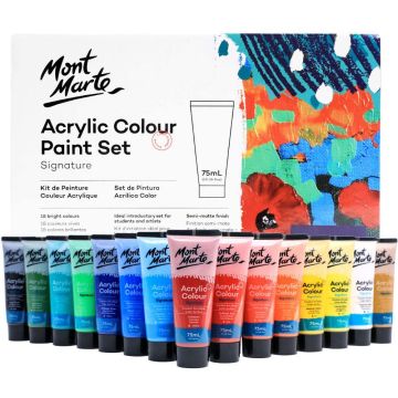 Mont Marte Acrylic Colour Paint Set 18pc x 75ml