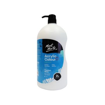 Mont Marte Studio School Acrylic 2L Pump - Titanium White