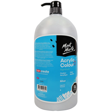 Mont Marte Acrylic Colour Paint Signature 2L â€“ Silver