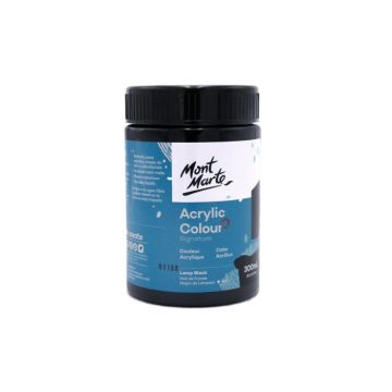 Mont Marte Signature Acrylic Colour 300ml Lamp Black