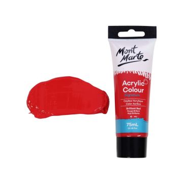 Mont Marte Studio Acrylic Paint 75ml - Brilliant Red